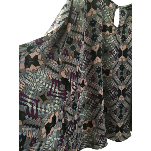 Ashley Stewart Poncho Style Blouse Geometric Print size 26/28 - Picture 5 of 5